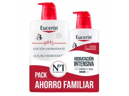 Imagen del producto Eucerin Pack Familiar pH5 loción calmante y protectora 1l+400ml