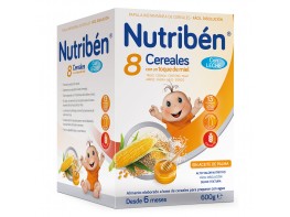 Imagen del producto Nutribén 8 cereales miel  con leche 600gr